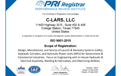 C-LARs, LLC Achieves ISO-9001:2015 Certification